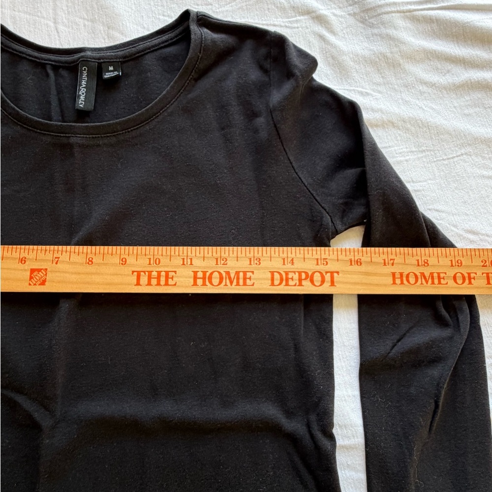 Cynthia Rowley Black Long Sleeve Top - Picture 2 of 6